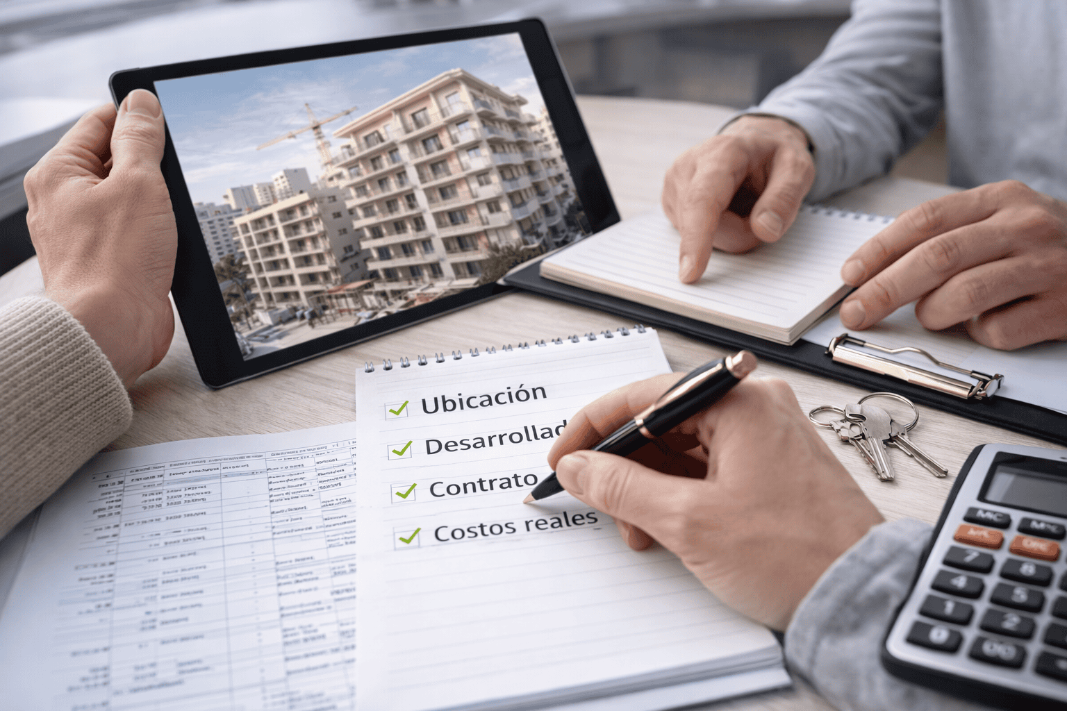 Reunión sobre inversión inmobiliaria.